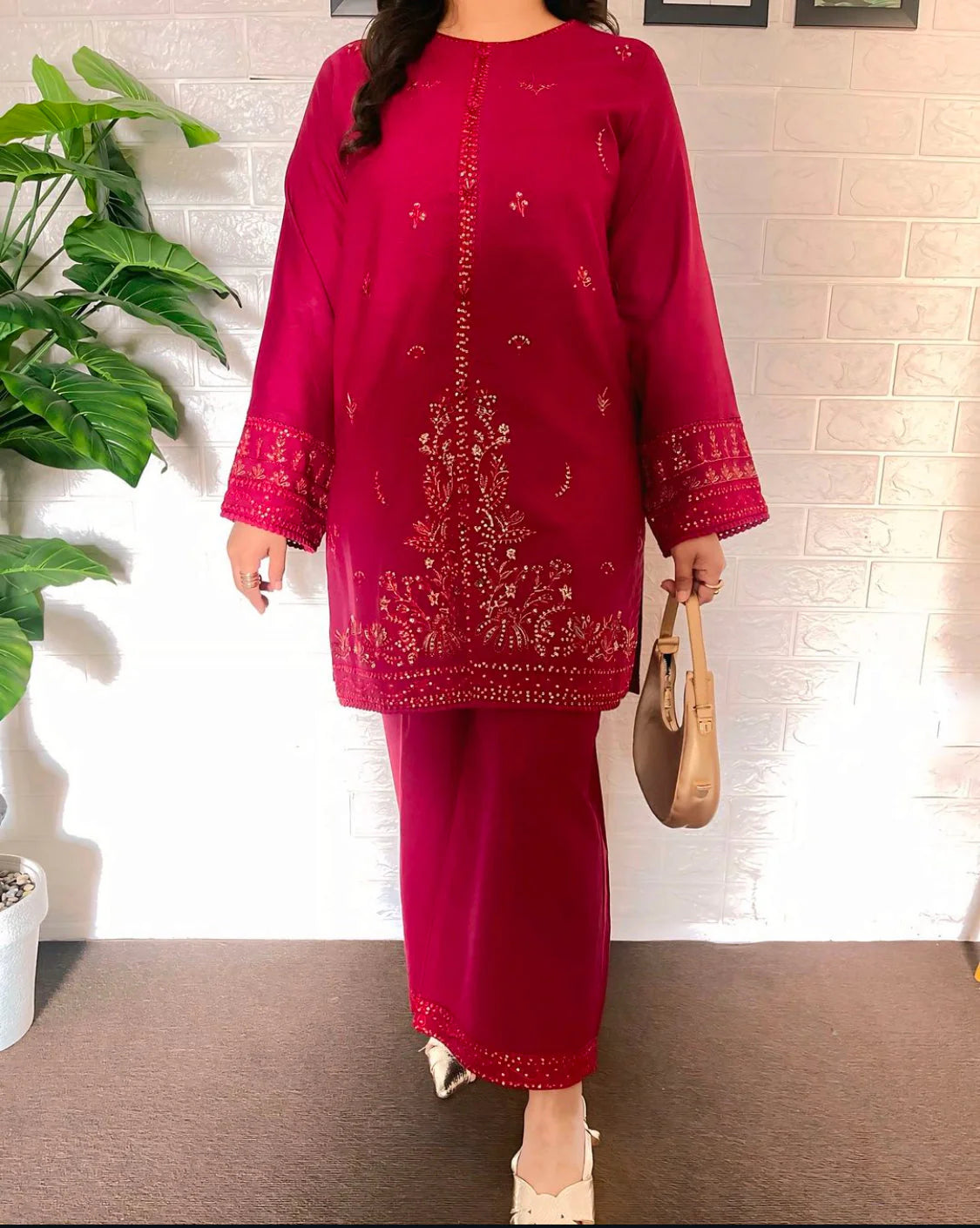 Hand Work Embroided 2Pcs Stitched