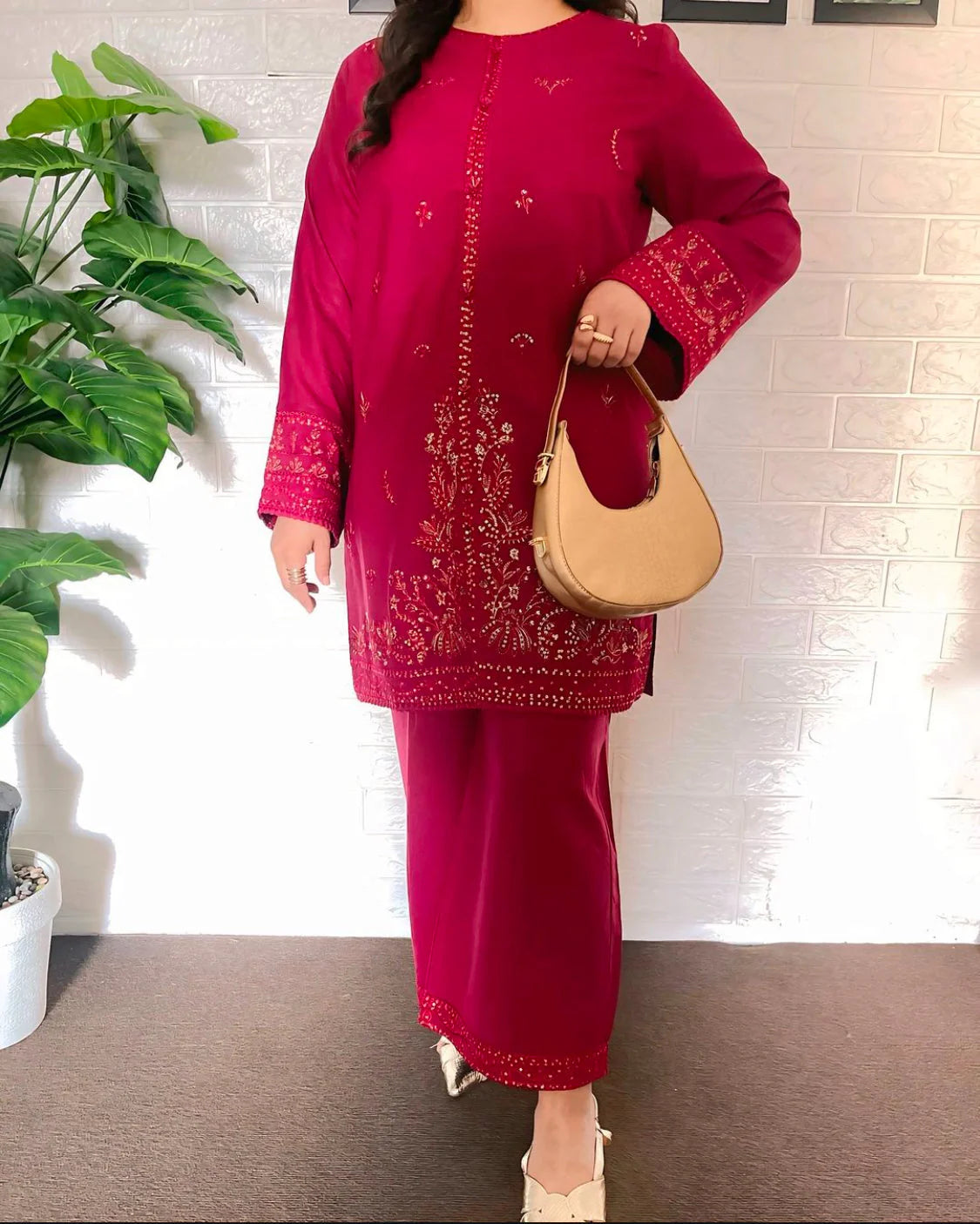 Hand Work Embroided 2Pcs Stitched