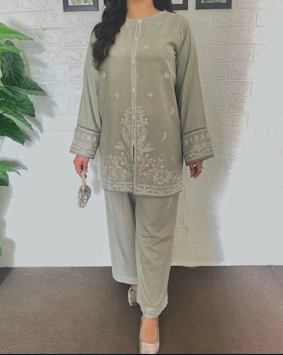 Hand Work Embroided 2Pcs Stitched