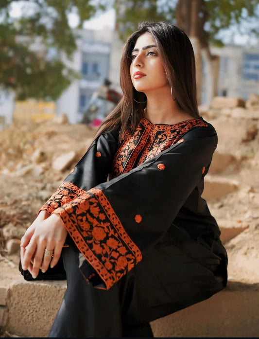 Hand Work Embroided 2Pcs Stitched