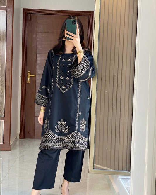 Janefar Embroided 2Pcs Stitched