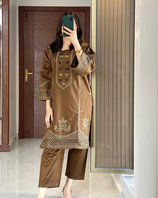 Janefar Embroided 2Pcs Stitched